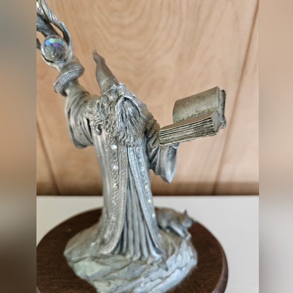 Perth Pewter Spell Of The Dragon By Ray Lamb 1986 LE 09 1509/2500 Wizard Statue - Picture 3 of 11